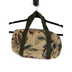 Timeless Treasure Bag Women S Tan Tapestry Floral Zip Boho Retro Granny Handmade